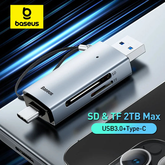 Baseus Card Reader USB C & USB3.0 to SD Micro SD TF Memory Card