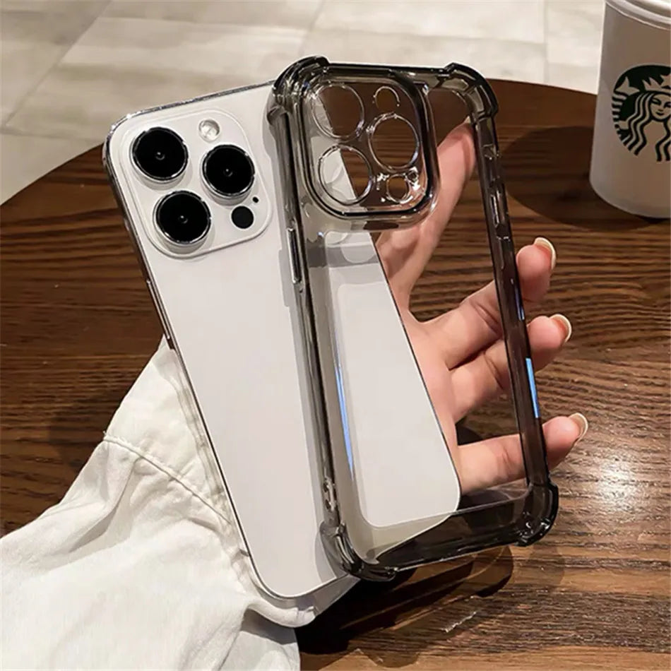 Luxury Shockproof Clear Phone Case For iPhone Cover