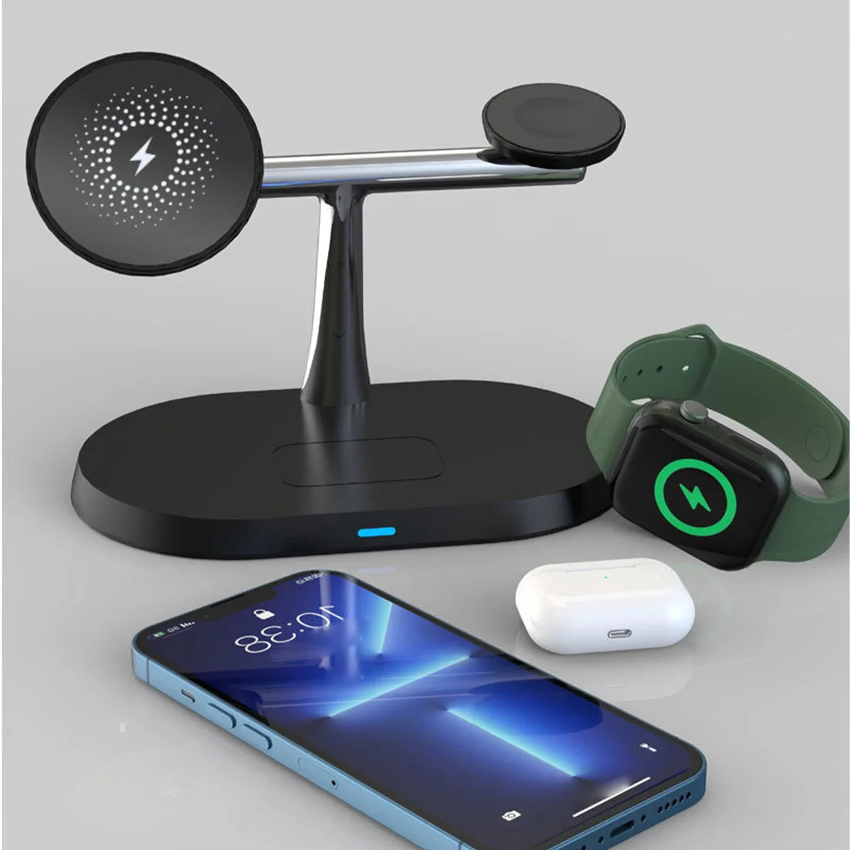 3 in 1 Wireless Charger Stand Magnetic For iPhone & Apple Watch & Airpods