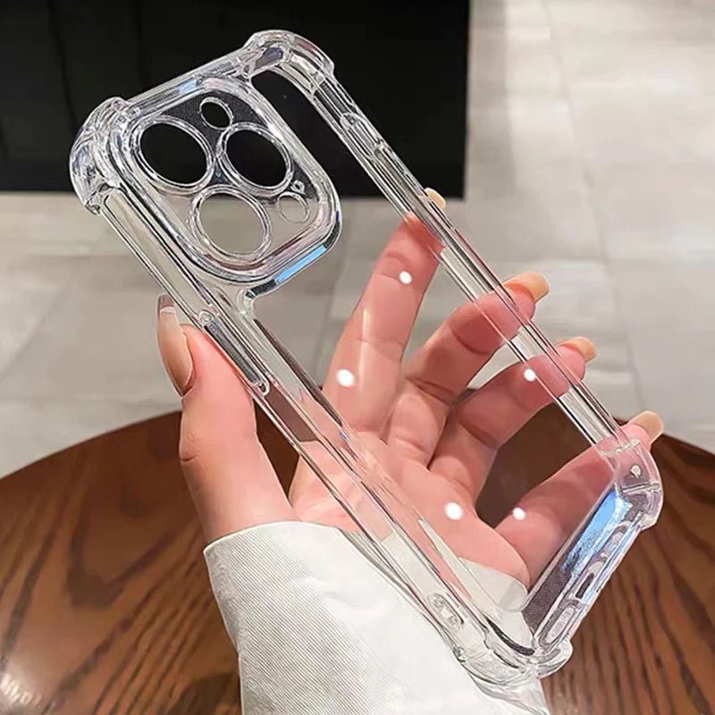 Luxury Shockproof Clear Phone Case For iPhone Cover