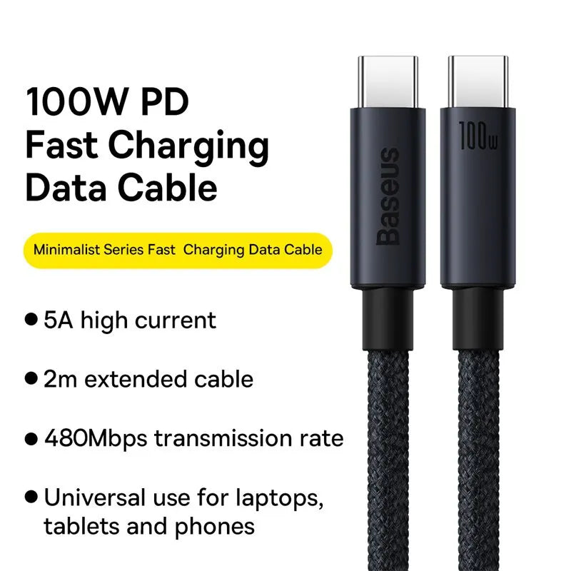 Baseus 100W USB C To Type C Cable For iPhone 16