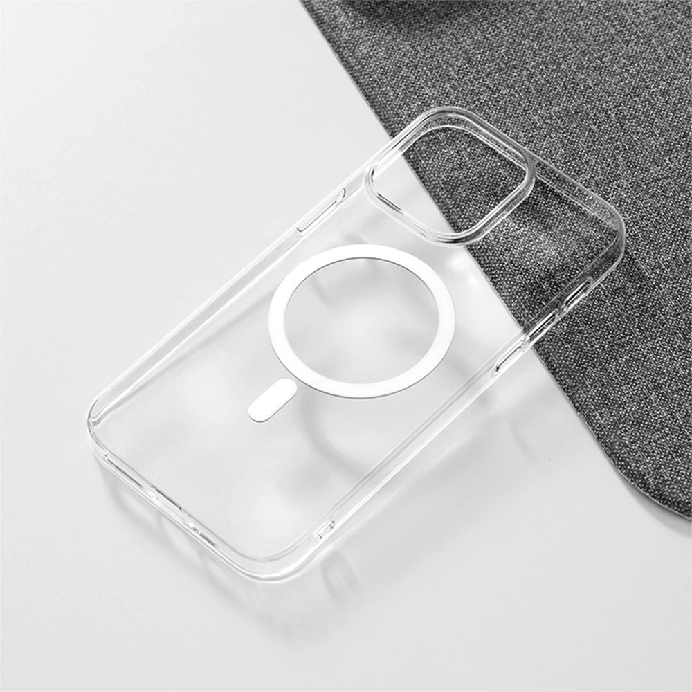 Ultra Thin Hard PC HD Transparent Magnetic Case For iPhone 16