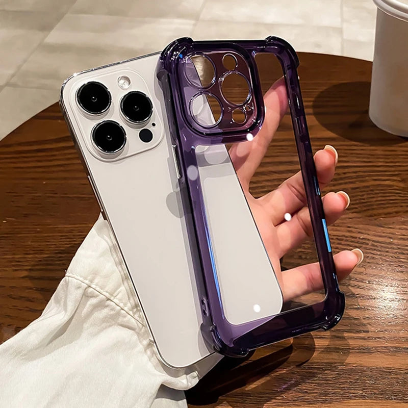 Luxury Shockproof Clear Phone Case For iPhone Cover