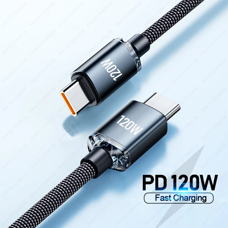 120W 6A Type C To Type C Cable For iPhone 16