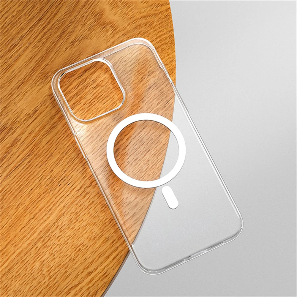 Ultra Thin Hard PC HD Transparent Magnetic Case For iPhone 16