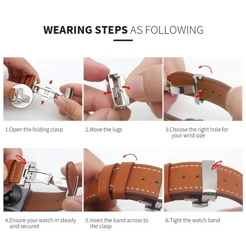 Leather Strap For Apple watch bands